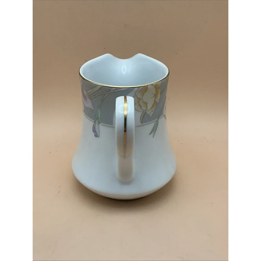 Mikasa Charisma Gray Sugar Bowl Lid Creamer Set Fine China L9049 Vintage Japan